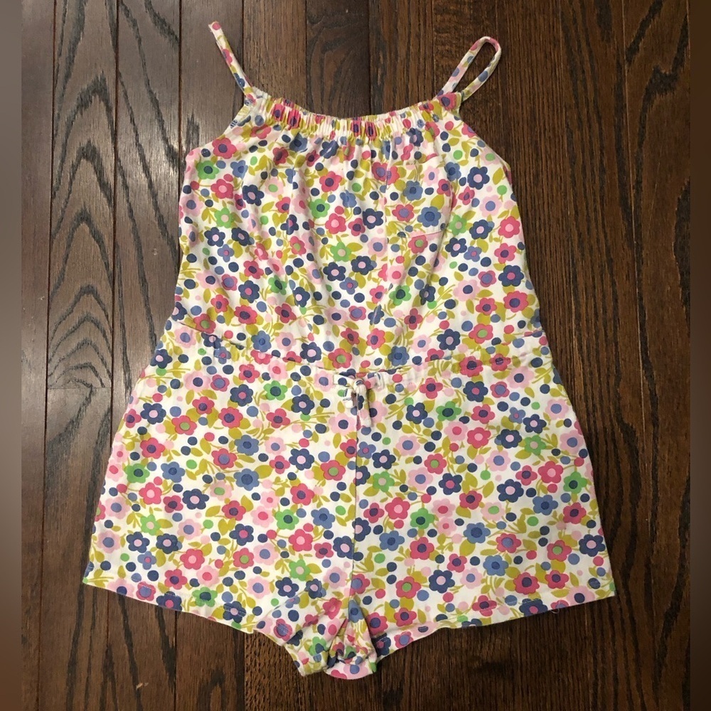 Mini Boden Girls 7-8Y Floral Romper/Jumpsuit with Pockets & Waist Tie - VGUC!